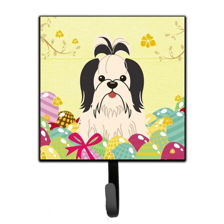 Carolines Treasures Easter Eggs Shih Tzu Black & White Leash or Key Holder BB6088SH4